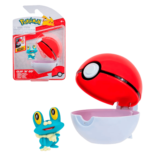 Figura Clip N Go Pokemon Froakie Mas Pokebola Ball