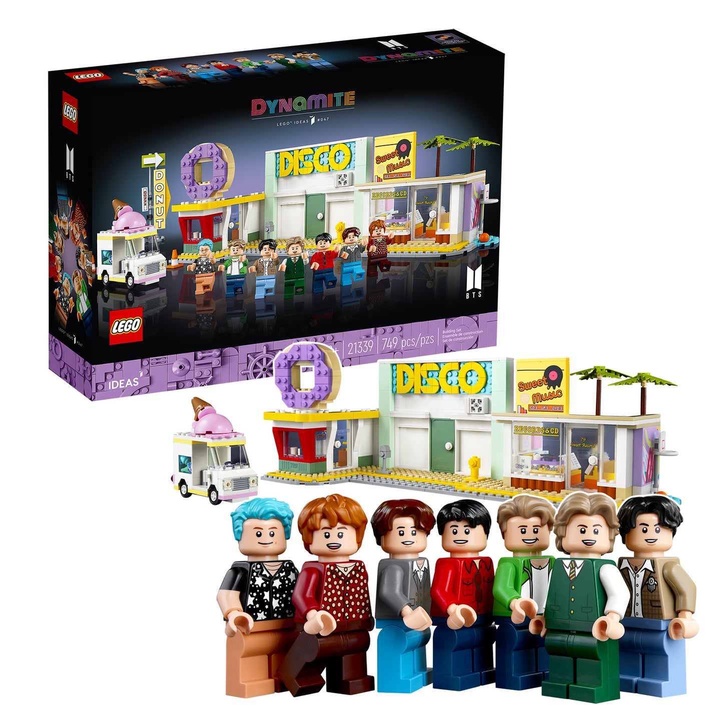 Lego BTS Dynamite 749 piezas 7 minifiguras