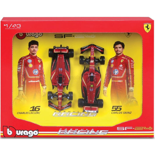 Carros Formula 1 set x 2 Ferrari Charles Leclerc y Carlos Sainz