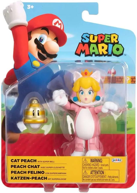 Figura Super Mario Princesa Cat Peach Articulada