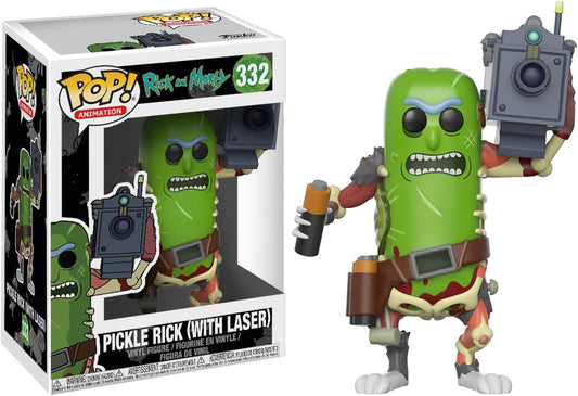 Funko Pop Pickle Rick con Laser Rick y morty