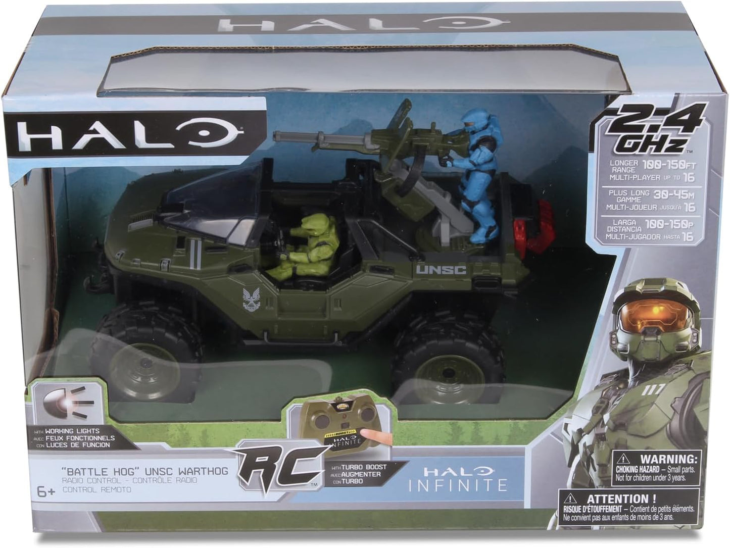 Carro Halo Warthog con Figura Master Chief a control remoto RC
