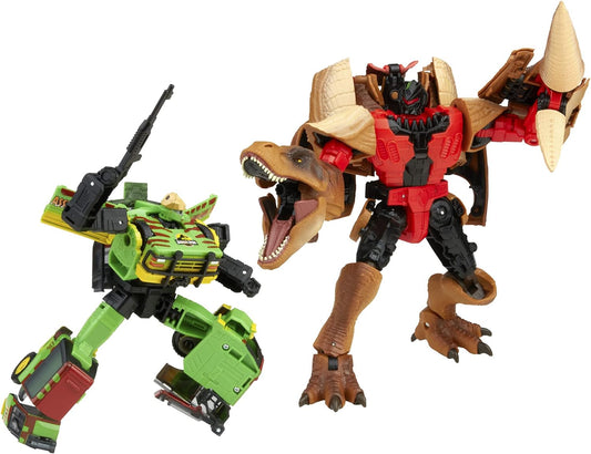 Figuras Transformers Jurassic Park  Tyrannocon rex y Autobot JP93