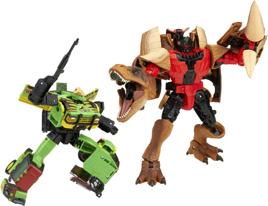 Figuras Transformers Jurassic Park Tyrannocon rex y Autobot JP93