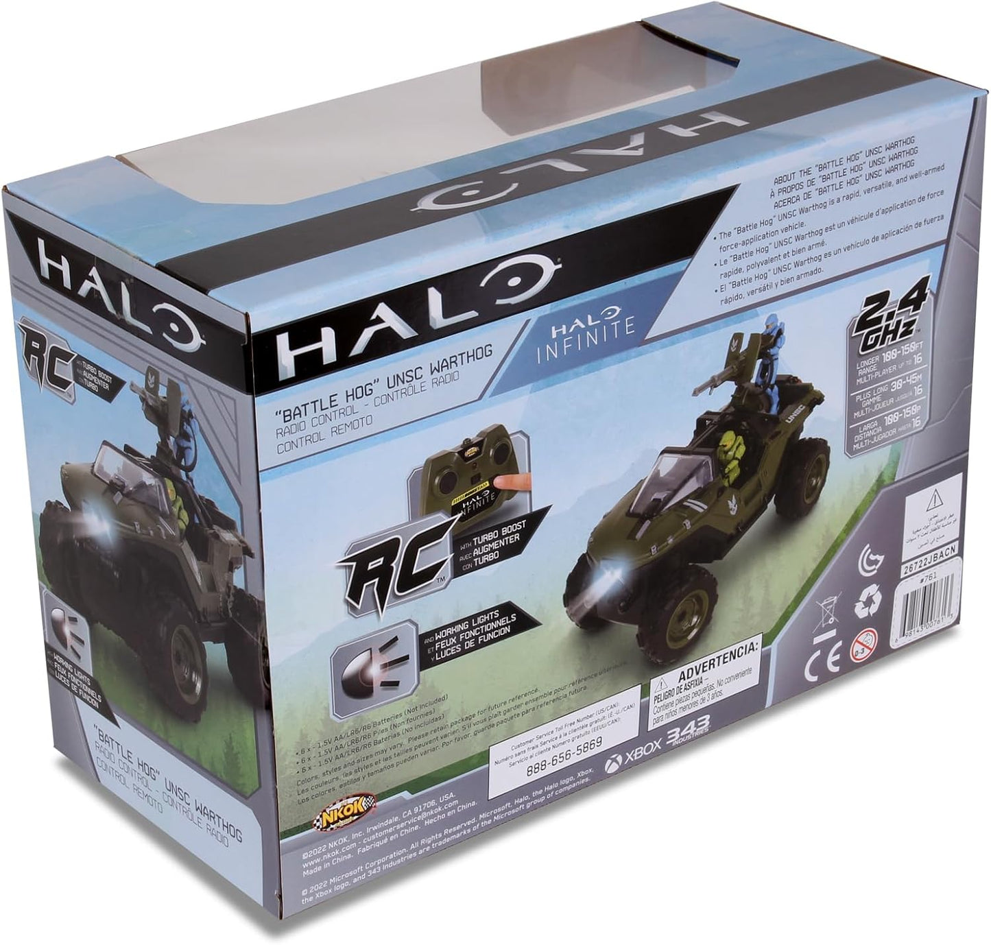 Carro Halo Warthog con Figura Master Chief a control remoto RC
