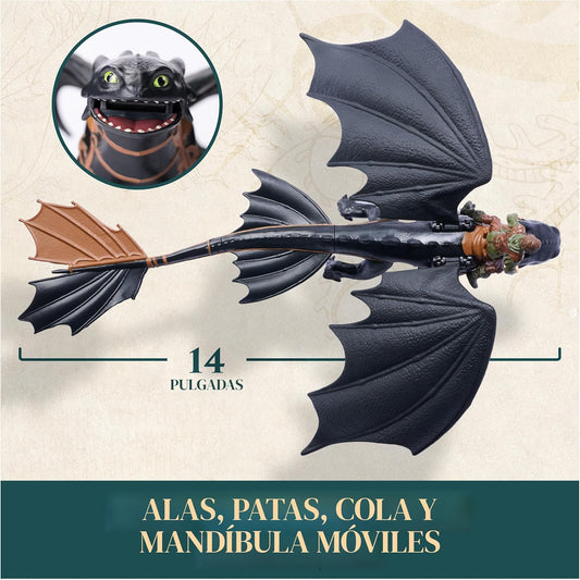 Figura Entrenando a Tu Dragon Chimuelo y Hiccup