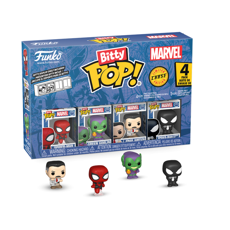 Bitty Pop Pack x 4 Marvel spider Man Chase