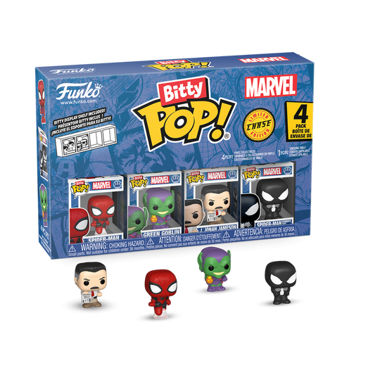 Bitty Pop Pack x 4 Marvel spider Man Chase