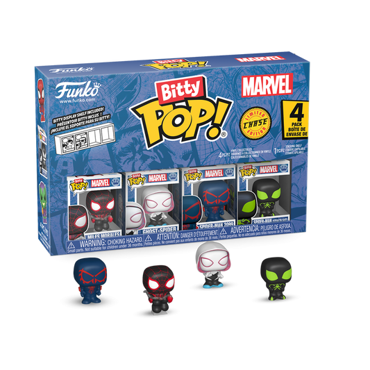 Bitty Pop Pack x 4 Marvel spider Man Chase