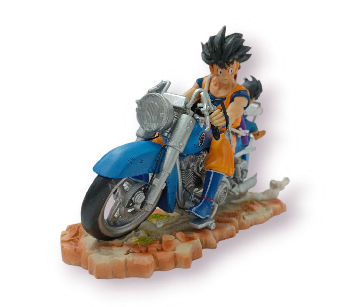 Figura Dragon Ball Goku y Gohan en Moto