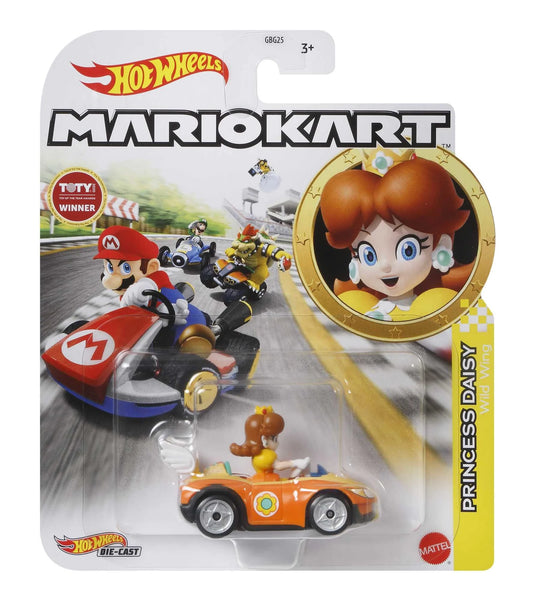 Carro hotwheels Mario Kart Princess Daisy wild wing