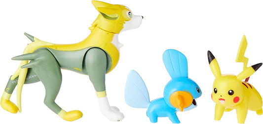 Figuras Pikachu Mudkip Boltund Battle Figure Set