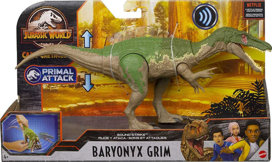 Dinosaurio Baryonyx Grim Ruge y Ataca Jurassic World Camp Cretaceous