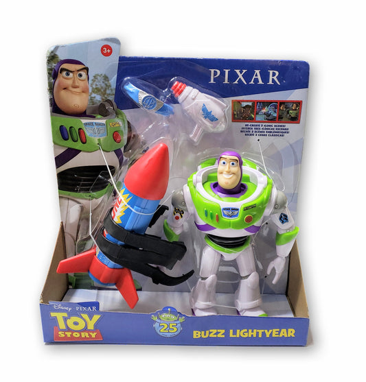 Figura Toy Story Buzz Lightyear con Cohete Escenas Iconicas Original Pixar Matel