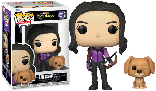 Funko Pop 1212 Kate Bishop con Lucky Hawkeye