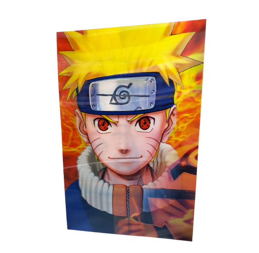 Poster 3d Lenticular de 3 en 1 Naruto Anime