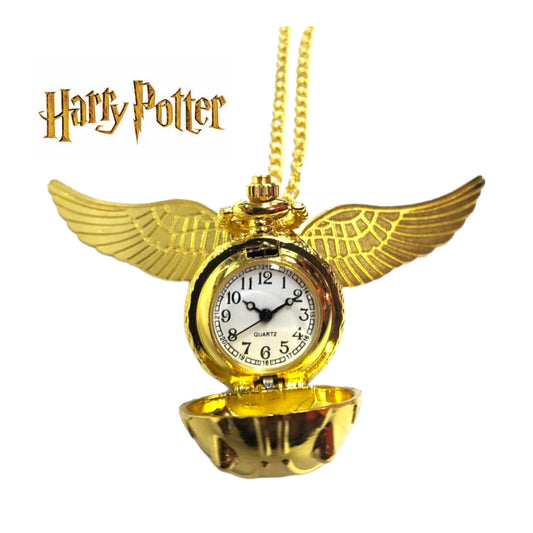 Collar Reloj Harry Potter Snitch Dorada