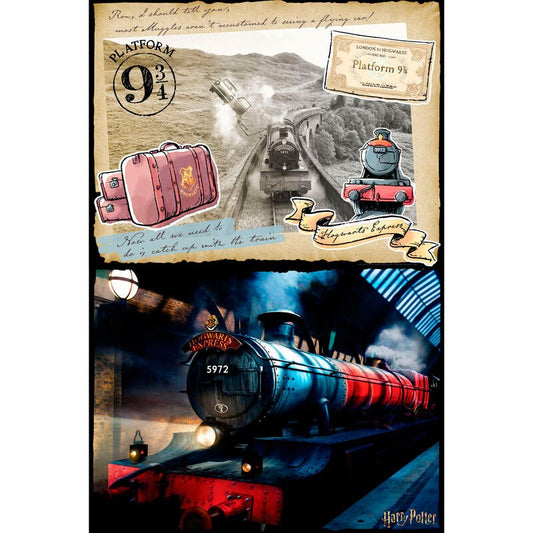 Rompecabezas Harry potter Raspa y descubre Hogwarts express 500 piezas