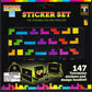 Tetris Set de Stickers Originales