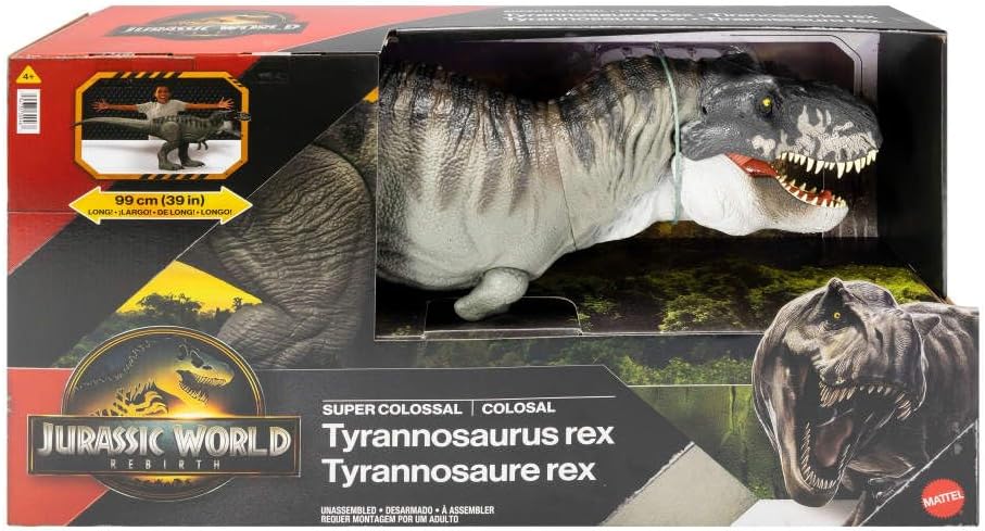 Figura Tyrannosaurus Rex Super Colosal Jurassic World Rebirth