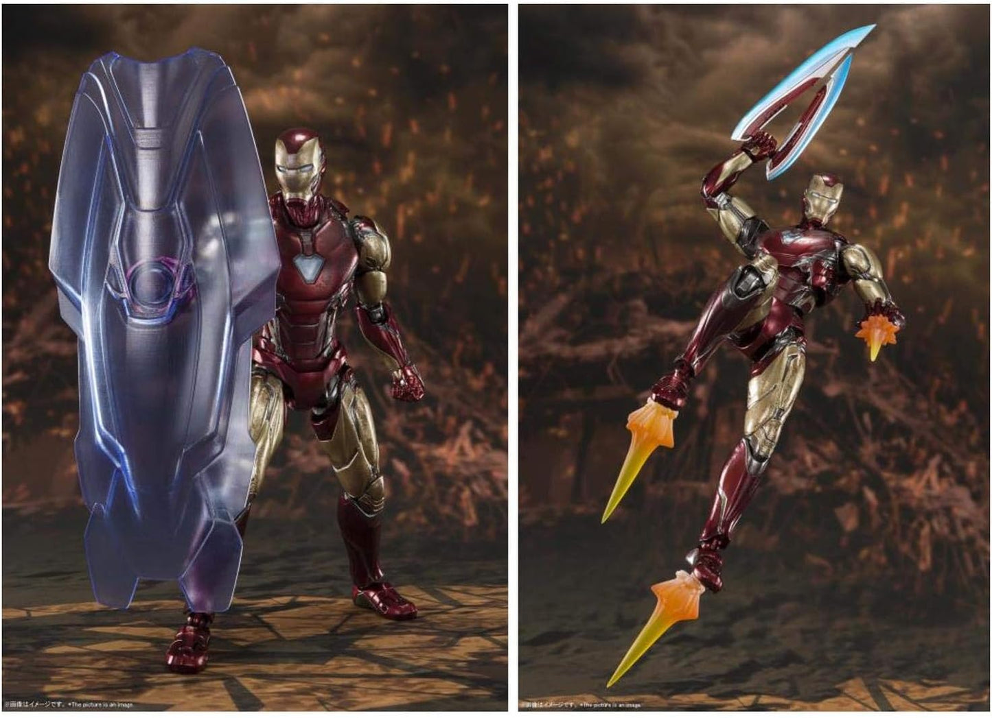 Figura SHFiguarts Iron Man MK-85 Avengers End Game Batalla Final