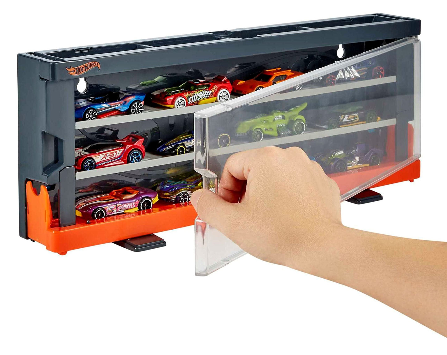 Hot Wheels Estuche para pared Race case x8 vehiculos