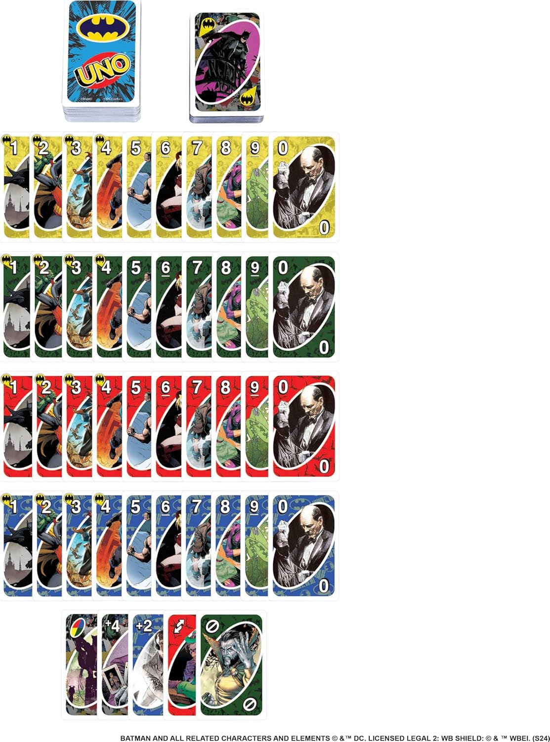 Cartas Uno Batman 85  Años!