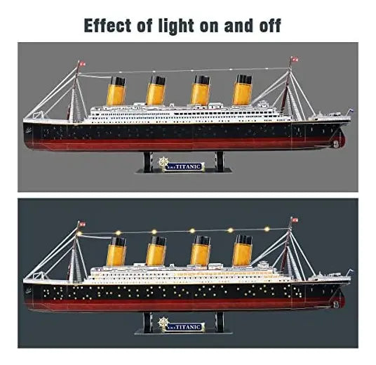Rompecabezas 3D titanic con luz led