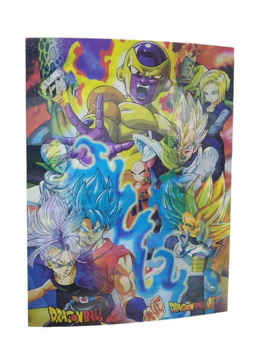 Poster 3d Lenticular de 2 en 1 Dragon ball z Anime