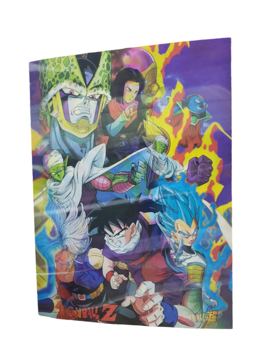 Poster 3d Lenticular de 2 en 1 Dragon ball z Anime