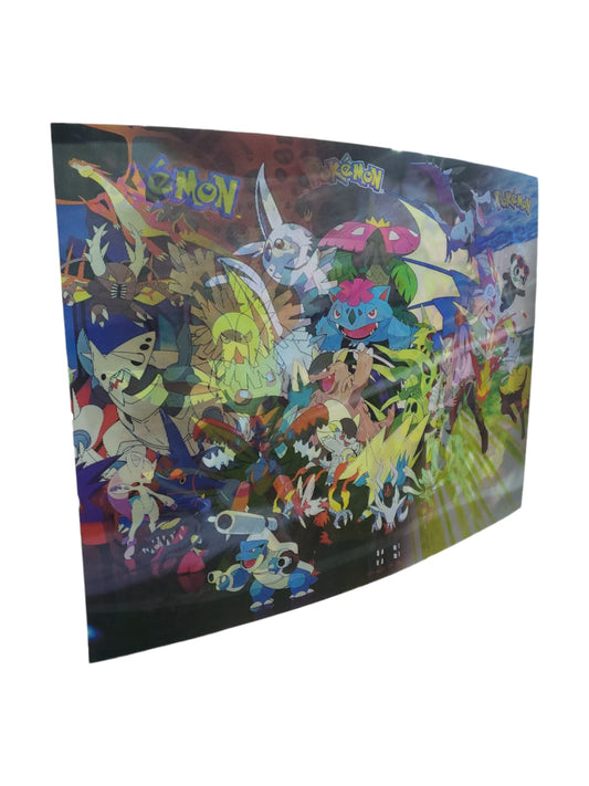 Poster 3d Lenticular de 3 en 1 pokemon Anime