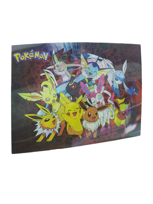 Poster 3d Lenticular de 3 en 1 pokemon Anime