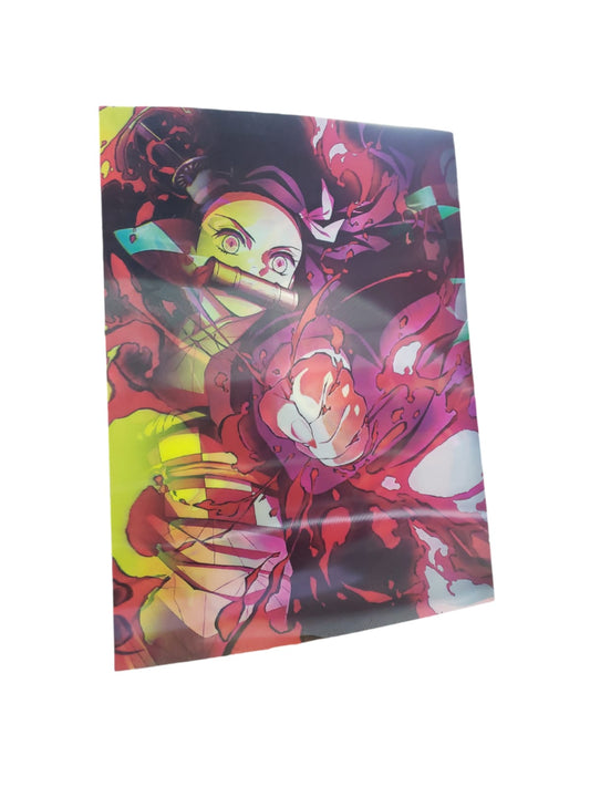 Poster 3d Lenticular de 2 en 1 Demon Slayer Anime