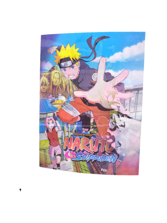 Poster 3d Lenticular de 3 en 1 Naruto Anime