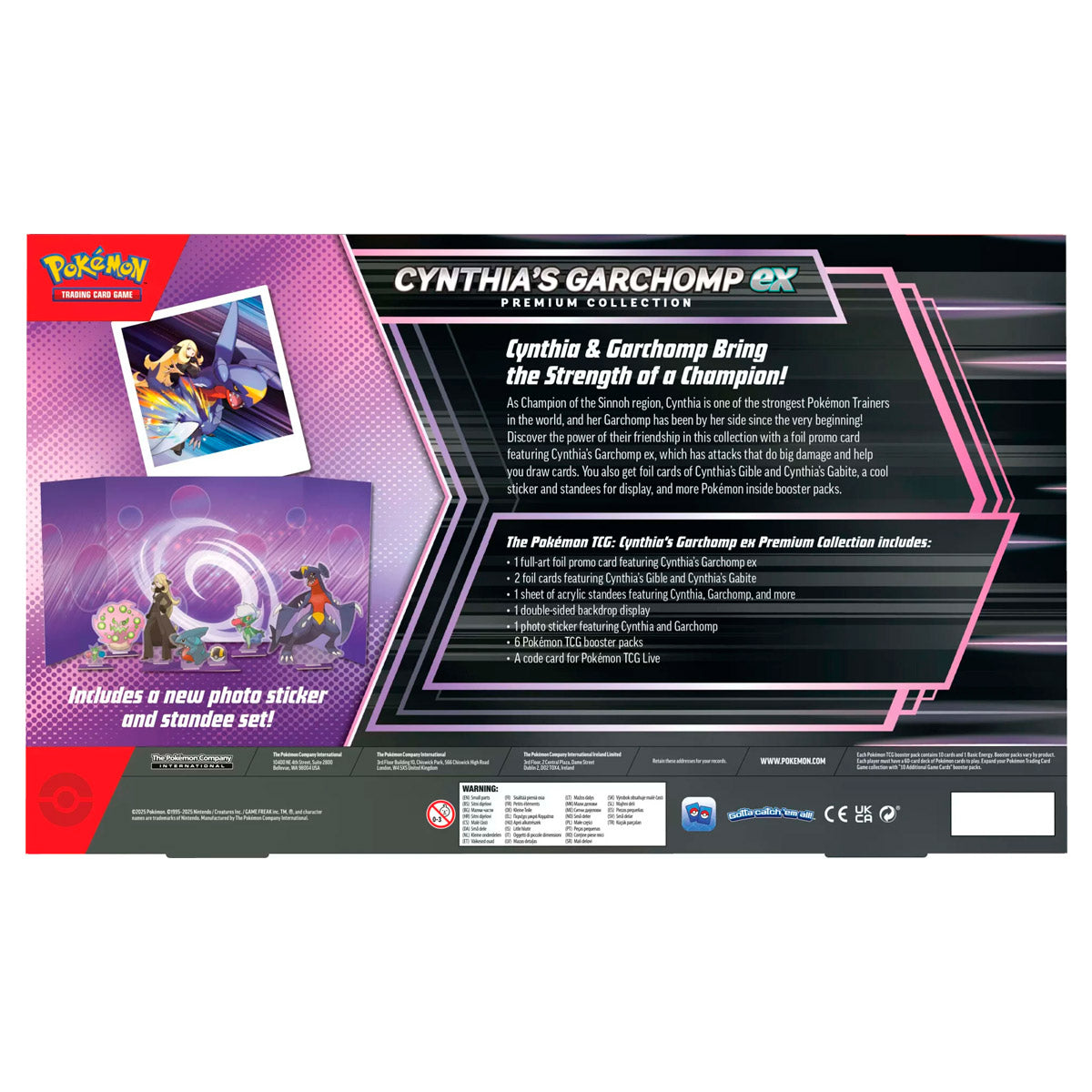 Pack Cartas Pokemon Coleecion Premium Garchomp EX de Cynthia