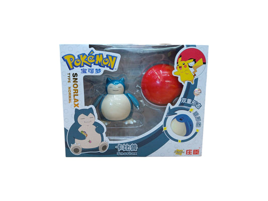 Figura Pokemon Snorlax con pokebola