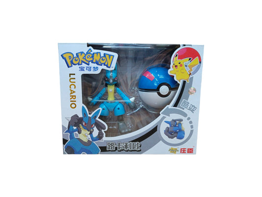 Figura Pokemon Lucario con pokebola