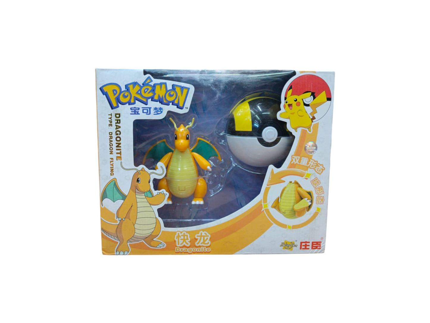 Figura Pokemon Dragonite con pokebola