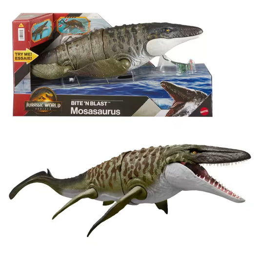 Figura Mosasaurus Bite`n Blast Jurassic World Rebirth