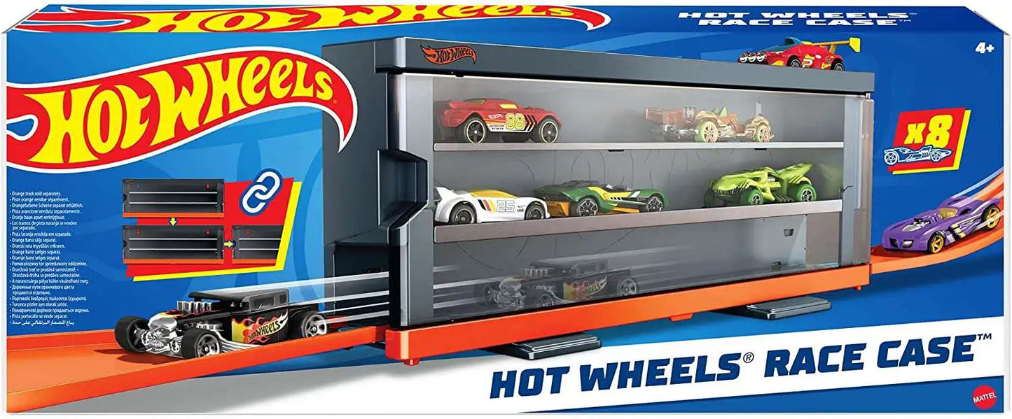 Hot Wheels Estuche para pared Race case x8 vehiculos