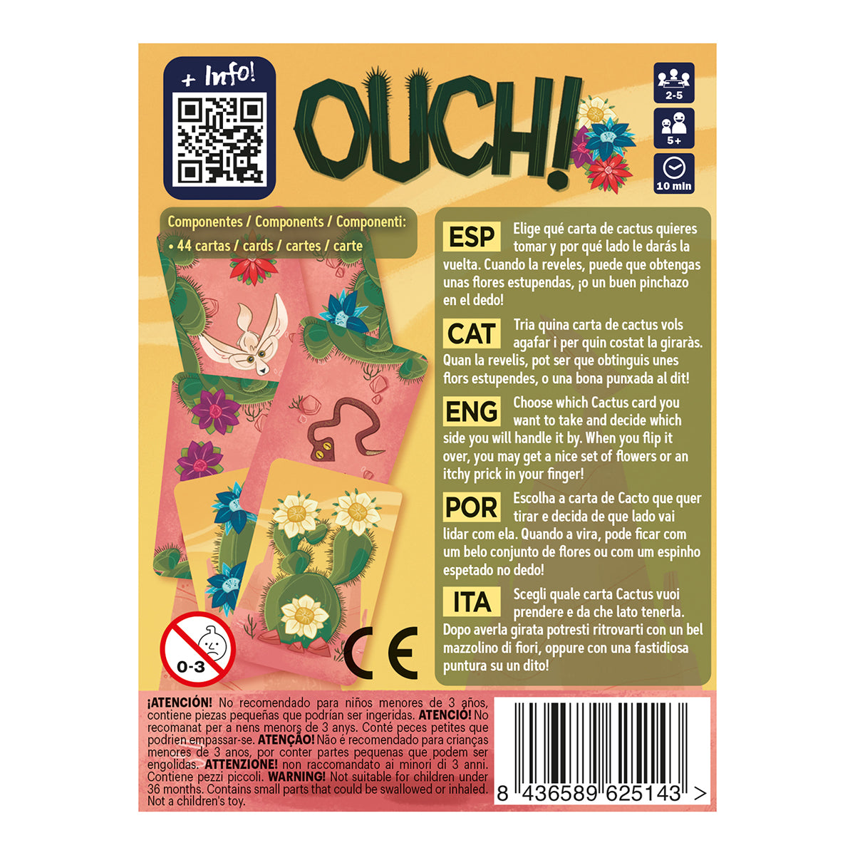 Juego de Cartas Ouch!