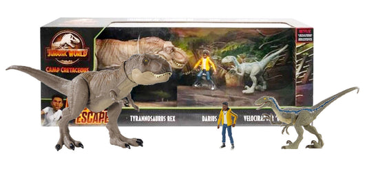 Jurassic World Tiranosaurio Rex Darius Y Bluer 3 Pack Camp Cretaceus